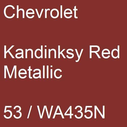 Chevrolet, Kandinksy Red Metallic, 53 / WA435N.